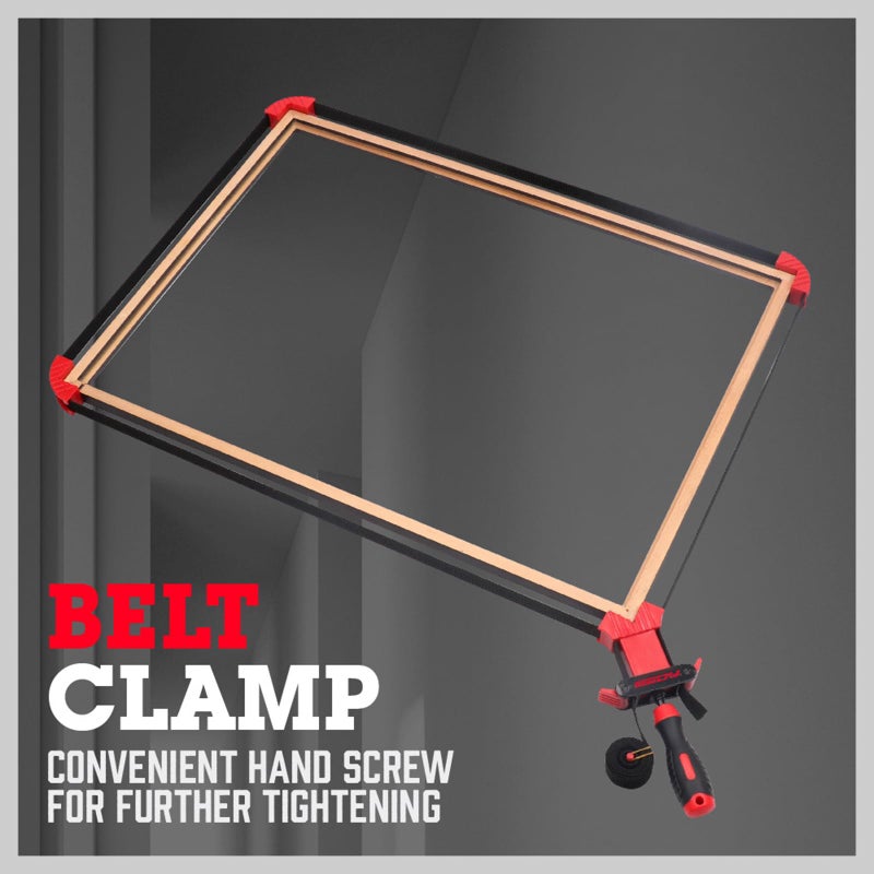 SEDY 13 ft. Belt Band Clamp Strap Clamp for Woodworking, Quick Release Frame Clamps with 90-Degree Corner Pieces - Image 5